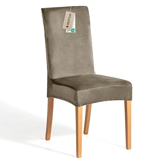 RESTILO Sofa Cover SENTO Beige Smooth Classic Style