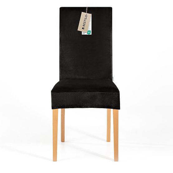 RESTILO Sofa Cover SENTO Black Smooth Classic Style