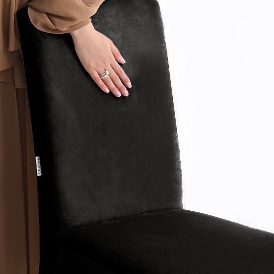 RESTILO Sofa Cover SENTO Black Smooth Classic Style