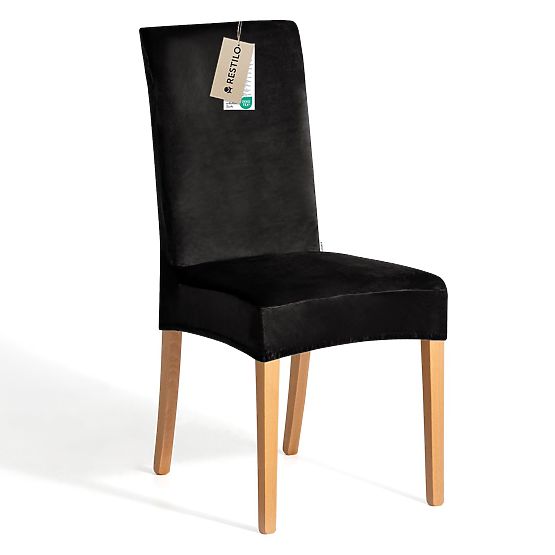 RESTILO Sofa Cover SENTO Black Smooth Classic Style