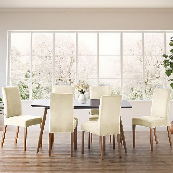 RESTILO Sofa Cover SENTO Color Cream Smooth Classic Style