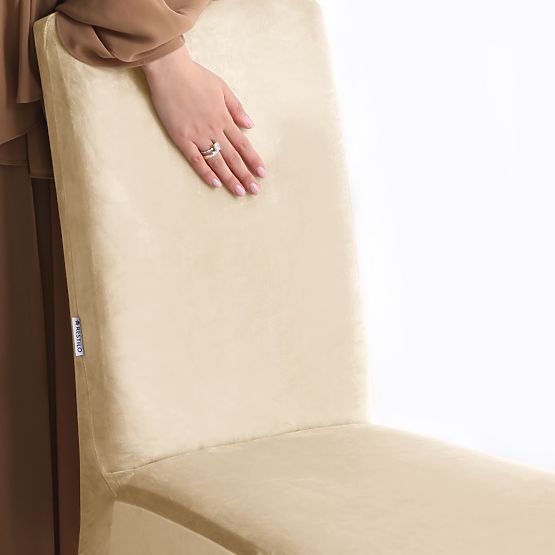 RESTILO Sofa Cover SENTO Light Beige Smooth Classic Style