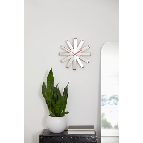 RIBBON Clock in Grey by Umbra