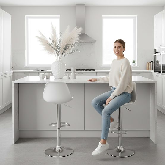 Ricardo White Bar Stool