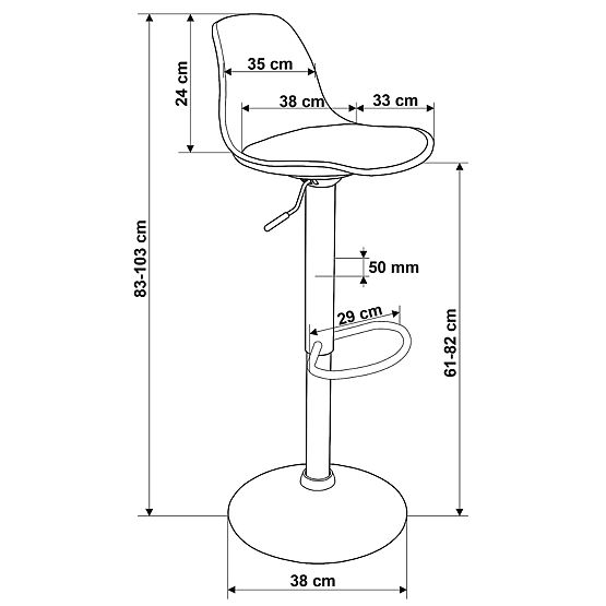 Ricardo White Bar Stool