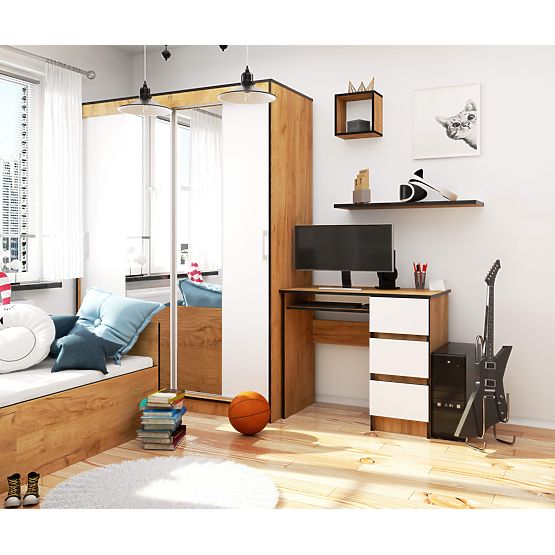 RIGHT-HANDED DESK A-6 CLP OAK CRAFT / WHITE