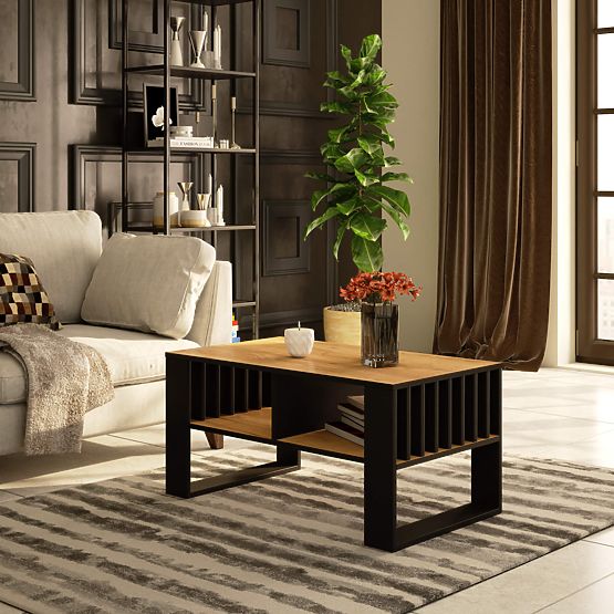 ROCKFORD COFFEE TABLE CRAFT OAK / BLACK