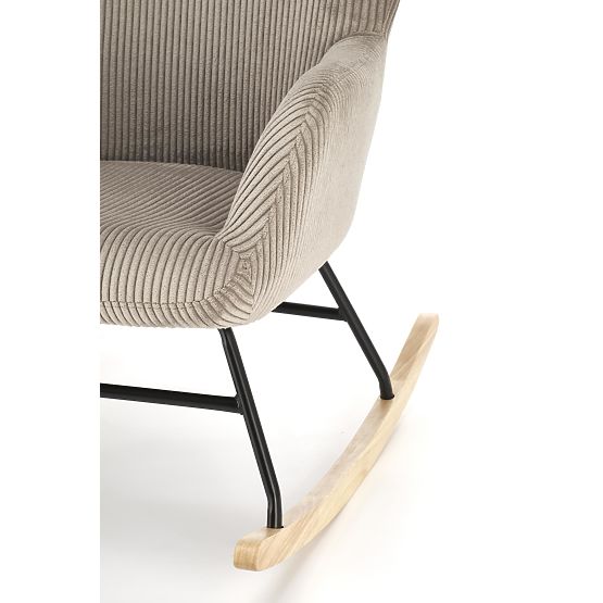Rocking chair BELMIRO - gray corduroy
