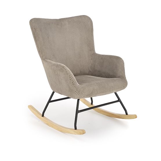 Rocking chair BELMIRO - gray corduroy