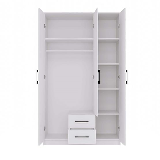 Romana 120 WHITE Wardrobe Without Mirror