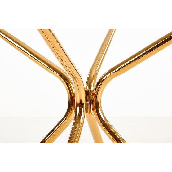 RONDO Table, Top - Clear, Legs - Gold