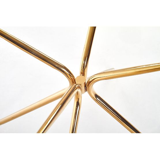 RONDO Table, Top - Clear, Legs - Gold