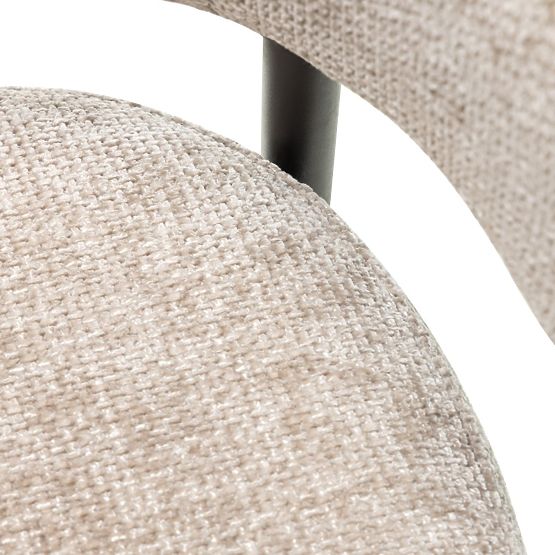 Rosario Bar Stool Beige/Black Legs