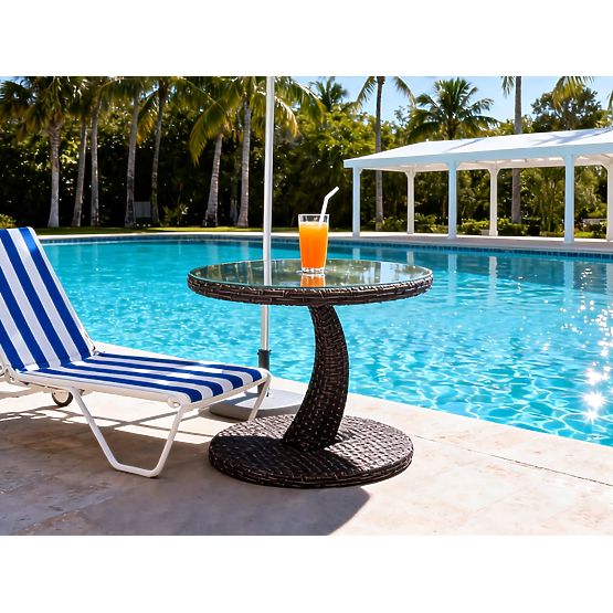 Round Balcony Table from Technorattan - Modern Design Coffee Table