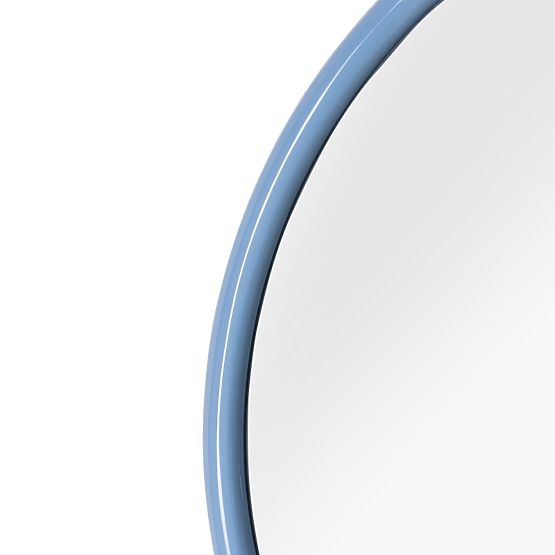 Round Hanging Mirror Zelia, Muted Blue, Glossy