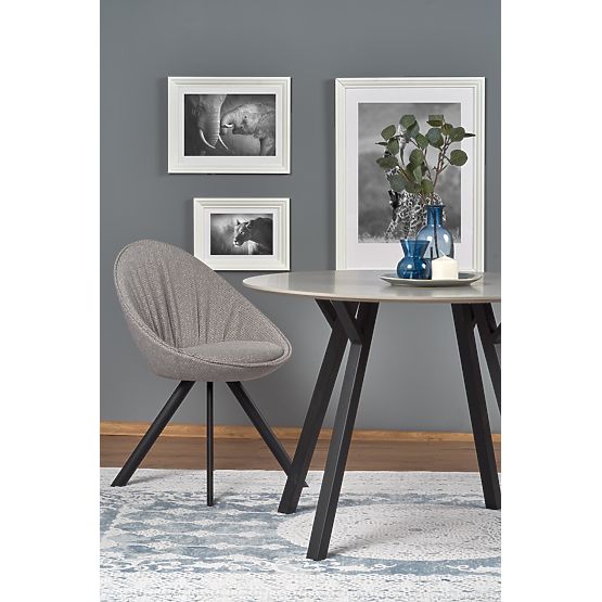 Round Table BALROG, Frame - Black, Top - Light Grey (2p=1pc)