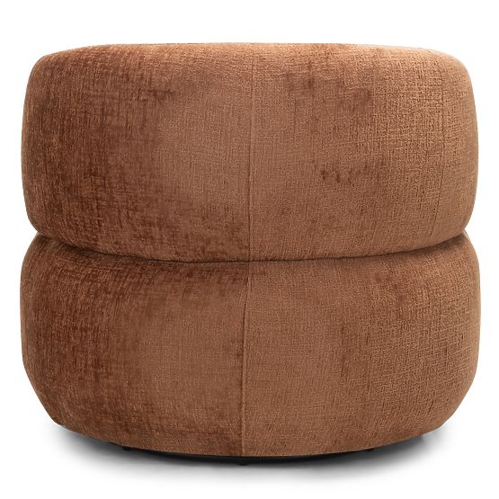 Rumble Swivel Chair Copper, Rounded Shape
