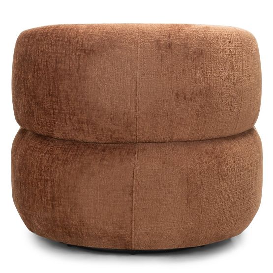 Rumble Swivel Chair Copper, Rounded Shape