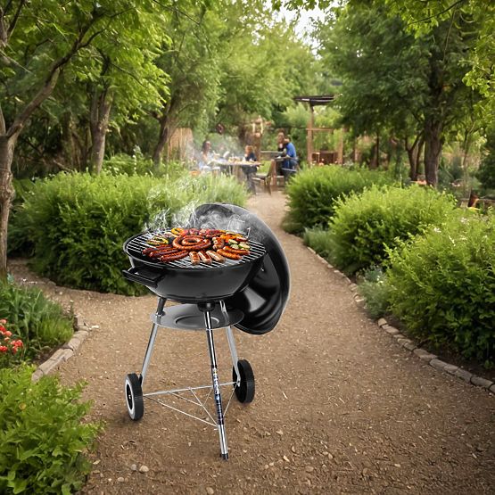 RUND Black Charcoal Garden Grill