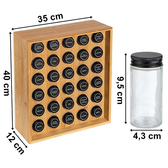 SAFRAN Natural Spice Rack