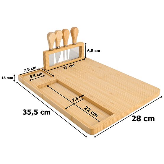 Salers Cheese and Snack Board with Cutlery