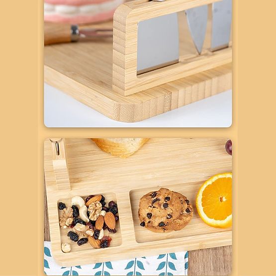 Salers Cheese and Snack Board with Cutlery