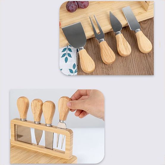 Salers Cheese and Snack Board with Cutlery