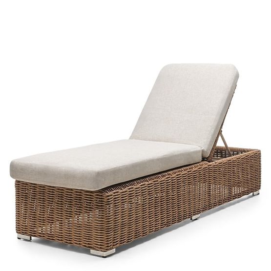 Sandy Adjustable Garden Lounger, Technorattan, Beige