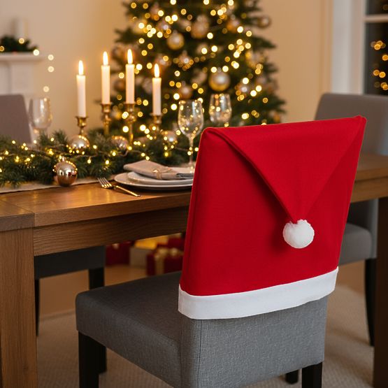 Santa Claus Hat Chair Covers 2 pcs
