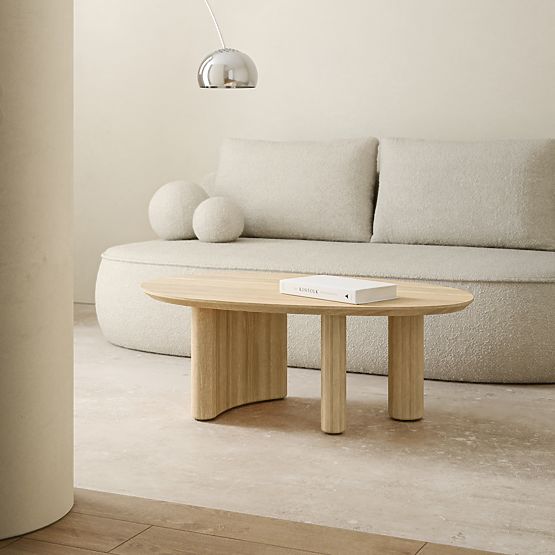 Segretto Coffee Table, Oval, Natural Oak