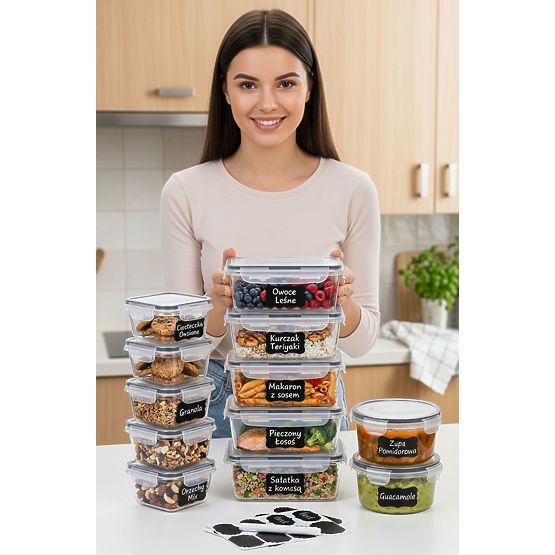 Set of 12 RIMINI Plastic Containers