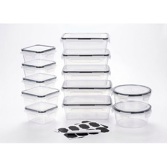 Set of 12 RIMINI Plastic Containers