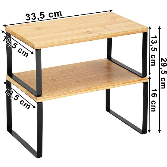 Set of 2 Bamboo Shelves GINGER