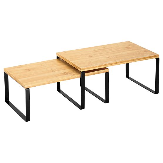 Set of 2 Bamboo Shelves GINGER