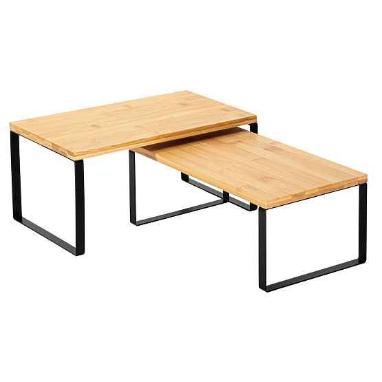 Set of 2 Bamboo Shelves GINGER
