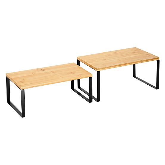 Set of 2 Bamboo Shelves GINGER