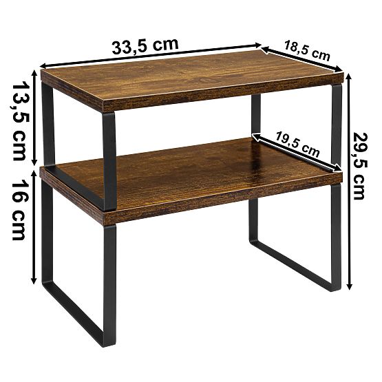 Set of 2 Bamboo Shelves GINGER RUSTIC