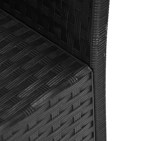 Set of 2 Garden Chairs with Cushion, Balcony, Terrace, Garden Chair Set Black MultiGarden