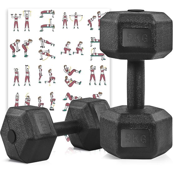 Set of 2 OLIMP Dumbbells 2x5 kg