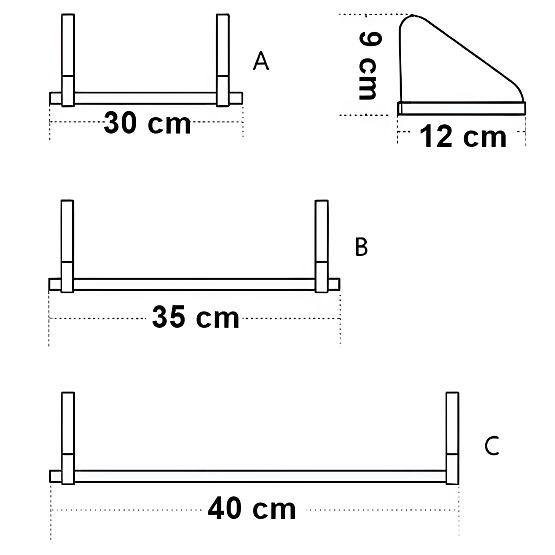 Set of 3 Loft Shelves SIRIN Craft