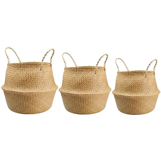 Set of 3 Natural BOHO Baskets