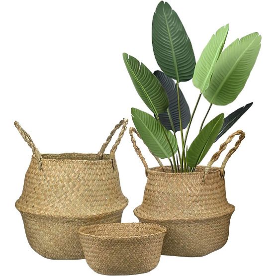 Set of 3 Natural BOHO Baskets