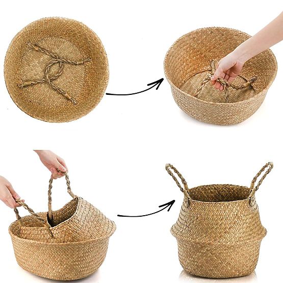 Set of 3 Natural BOHO Baskets