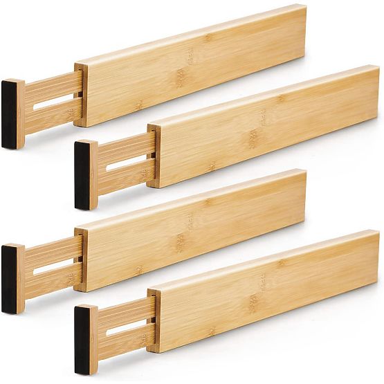 Set of 4 Bamboo Drawer Dividers RITA