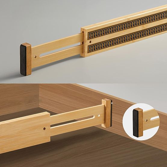 Set of 4 Bamboo Drawer Dividers RITA