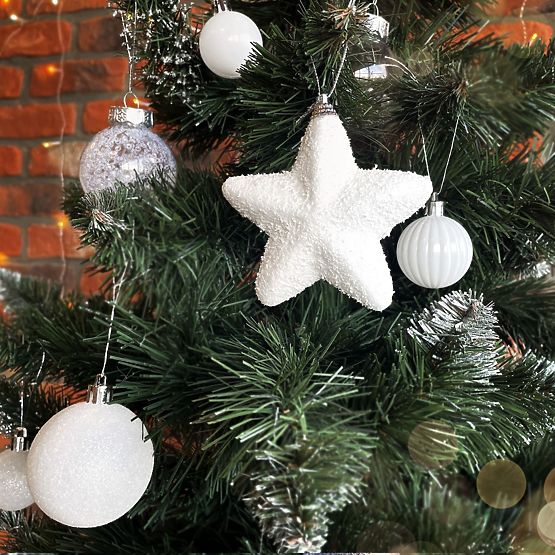 Set of 5 White Stars KL-21X21