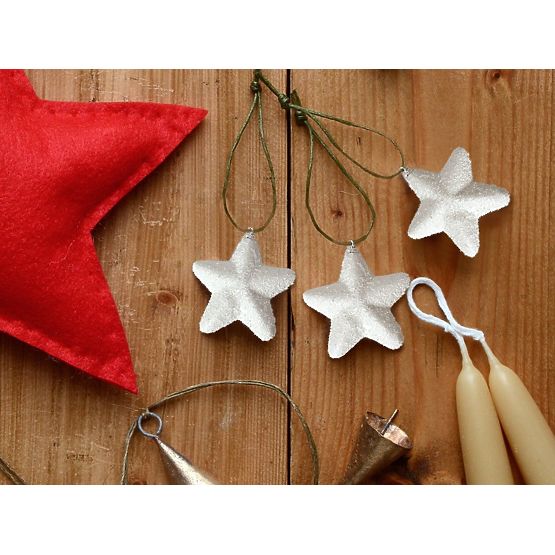 Set of 5 White Stars KL-21X21