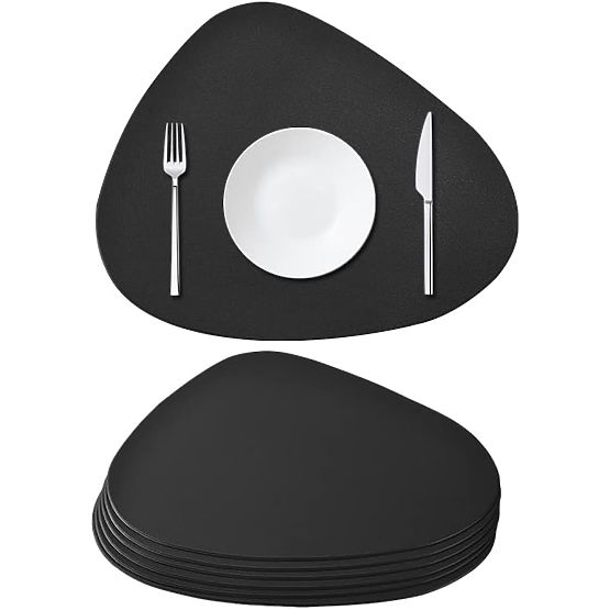 Set of 8 TRIVAL BLACK Table Mats