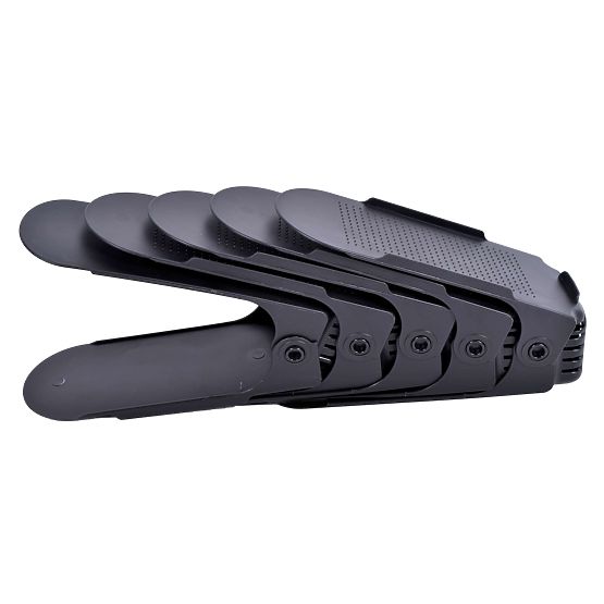 Set of Adjustable Shoe Holders 10 Pieces Black
