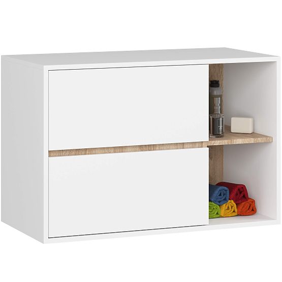 SET OF HANGING BATHROOM FURNITURE VAMI WHITE / SONOMA OAK